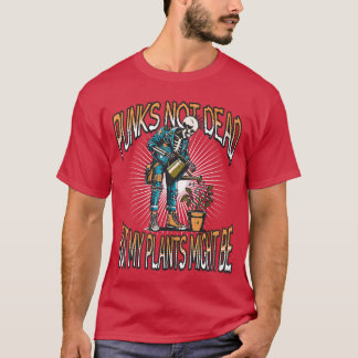 Skelett-Punk-Rock-Gärtner-Halloween-Gartenarbeit 1 T-Shirt
