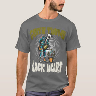 Skelett-Punk-Rock-Gärtner Halloween-Gartenarbeit T-Shirt