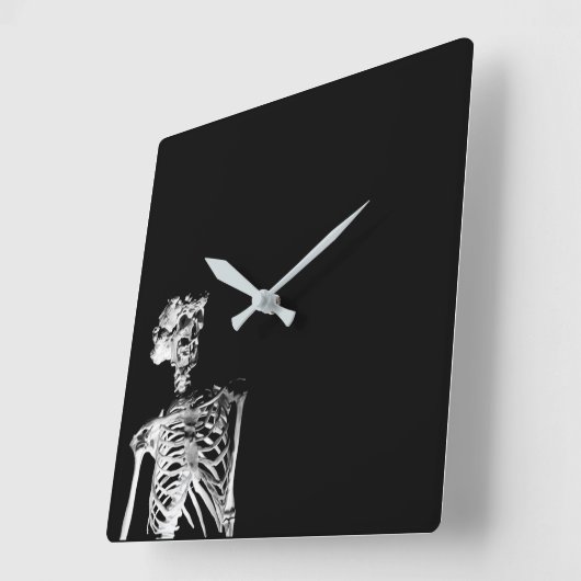 Skelett Quadratische Wanduhr (Winkel)