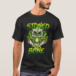 Skelett Rauchen Unkraut Gesteint zu KnochenHallowe T-Shirt