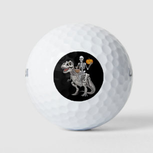 Skelett-Reit-Mumie-Dinosaurier-T-Rex-Halloween Golfball
