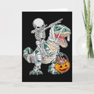 Skelett Reiten Tanzender Dab Dinosaurier Trex Hall Karte