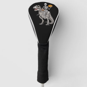 Skelett reitende Mumie Dinosaurier T rex Halloween Golf Headcover