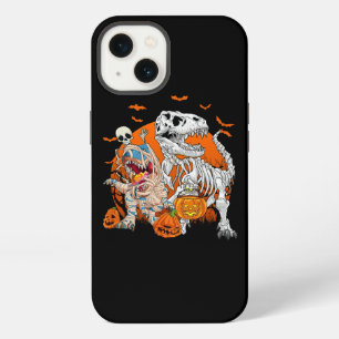 Skelett reitende Mumie Dinosaurier T Rex Halloween iPhone 13 Hülle