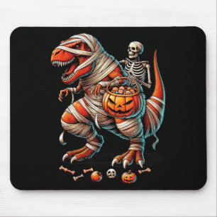 Skelett reitende Mumie Dinosaurier T Rex Kind Jung Mousepad