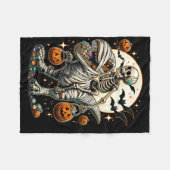 Skelett-Reitende-Mumie-Dinosaurier-T-Rex-Kinder-Ju Fleecedecke (Vorderseite (Horizontal))