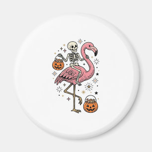 Skelett Reitender Flamingo Halloween Süßigkeiten S Magnet