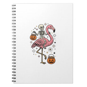 Skelett Reitender Flamingo Halloween Süßigkeiten S Notizblock