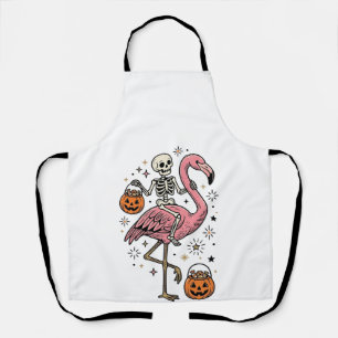 Skelett Reitender Flamingo Halloween Süßigkeiten S Schürze