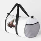 Skelett reitet American Flag Fisch Duffle Bag (Rechte Ecke)