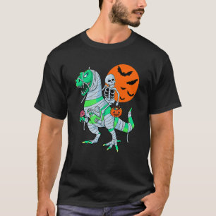 Skelett Riding Mummy Dinosaur rex Halloween Kinder T-Shirt