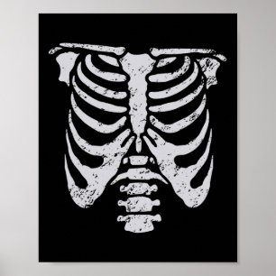 Skelett-Rippenkäfig Einfaches Halloween-Kostüm Rip Poster