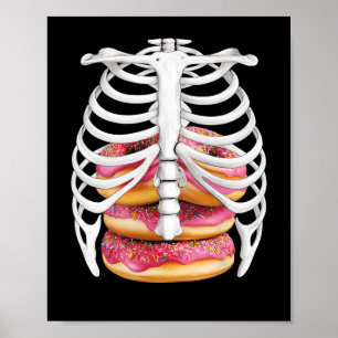 Skelett-Rippenkäfig-Halloween-Kostüm-Tees-Geschenk Poster
