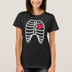 Skelett-Rippenkäfig-Herz-Röntgen Erwachsene Kinder T-Shirt