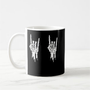 Skelett, Rock on Hands, Halloween, Männer Frauen K Kaffeetasse