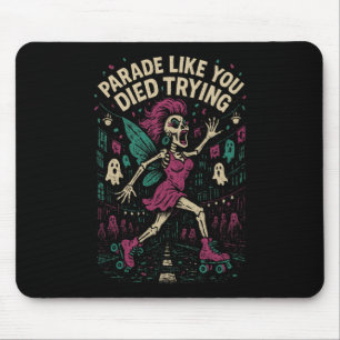 Skelett-Rollschuh-Parade-Feenhalloween-Kostüm Mousepad