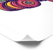 Skelett-Rollschuhläufer Poster (Ecke)