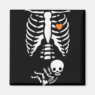 Skelett-Röntgen-Halloween-Kostüm schwangere Frauen Magnet