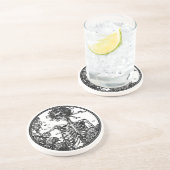 Skelett & Rose Getränkekasten Untersetzer (Seite)