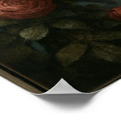 Skelett & Rosen Poster (Ecke)