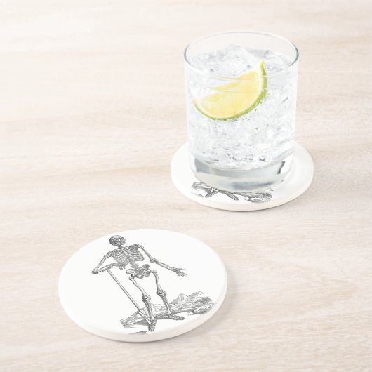 Skelett Sandstein Untersetzer (Seite)