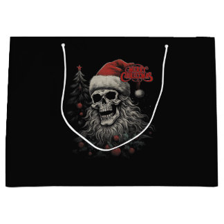 Skelett-Schädel Lustiges Frohe Weihnachten Santa P Große Geschenktüte