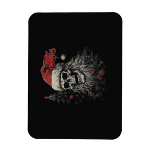 Skelett-Schädel Lustiges Frohe Weihnachten Santa P Magnet