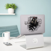 Skelett, Schädel, Tod, Sticker (Laptop auf Schreibtisch)