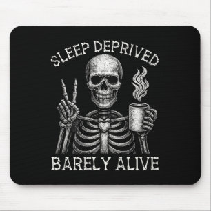 Skelett Schlaf Entzug Verlassen Lebendig Halloween Mousepad