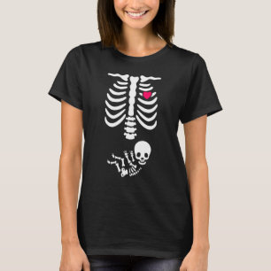 Skelett Schwangerschaftsankündigung Röntgen Hallow T-Shirt