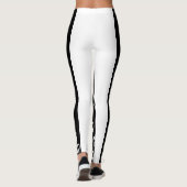 Skelett Schwarz-weiße Leggings Teenager lange (Rückseite)