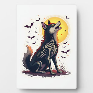 Skelett-Shiba-Schrei Fotoplatte