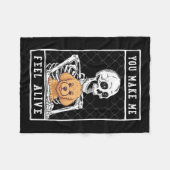 Skelett Sie fühlen Halloween Me Alive Fleecedecke (Vorderseite (Horizontal))