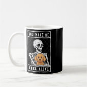 Skelett Sie fühlen Halloween Me Alive Kaffeetasse (Links)