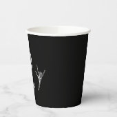 Skelett signiert ILY ("I Liebe you") in ASL. Pappbecher (Links)