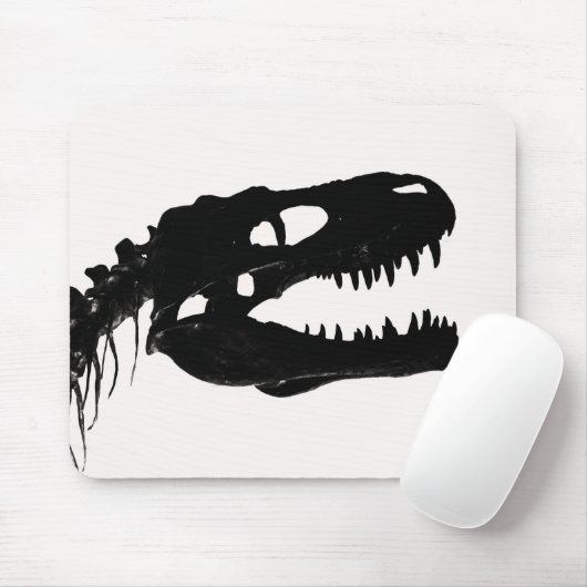 Skelett-Silhouette Dinosaurier Mousepad (Mit Mouse)