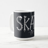 Skelett SKATE Horror Design Kaffeetasse (Vorderseite Links)