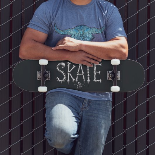 Skelett SKATE Horror Design Skateboard (Außenbereich 3)