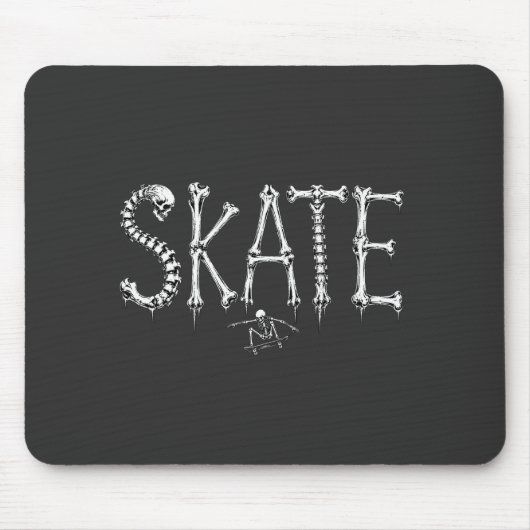 Skelett Skate Knochen Mousepad (Vorne)