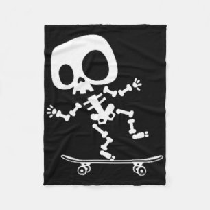 Skelett Skateboard Halloween Kostüm Spaß Skateboar Fleecedecke