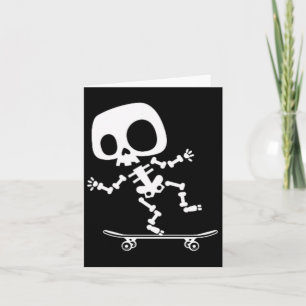 Skelett Skateboard Halloween Kostüm Spaß Skateboar Karte
