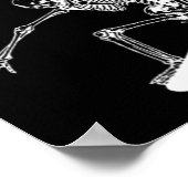 Skelett Skateboard Skull Halloween Skateboard Poster (Ecke)
