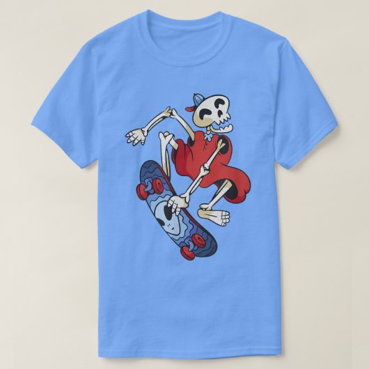 Skelett Skater Skateboard Skateboard Skateboard T T-Shirt (Design vorne)