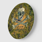 Skelett-Skelett verzichtet niemals auf die Uhr der (Winkel)