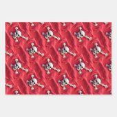 Skelett-Skelett zwischen Piratenmotiv Geschenkpapier Set (Vorderseite 3)