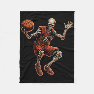 Skelett Sketch Cooles SonnenHalloween Fleecedecke