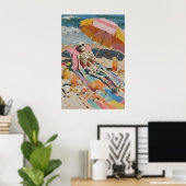Skelett-Sonnenbad-Druck Whimsigoth Summerween Poster (Heimbüro)