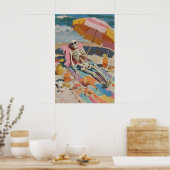 Skelett-Sonnenbad-Druck Whimsigoth Summerween Poster (Küche)