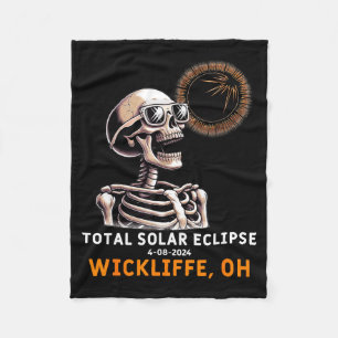Skelett-Sonnenfinsternis Wickliffe Ohio Illustrati Fleecedecke