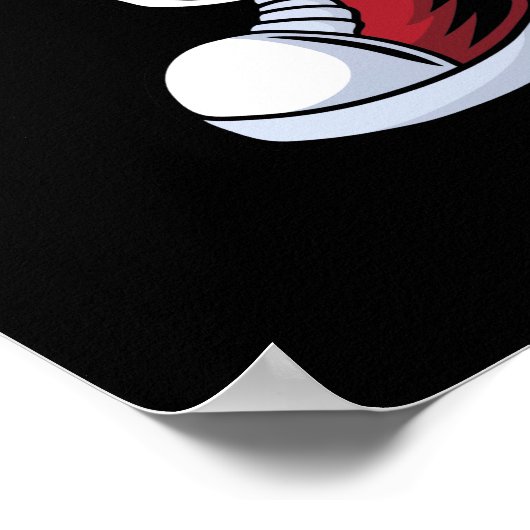 Skelett spielen Gitarre elektrisch Acoustic Poster (Ecke)